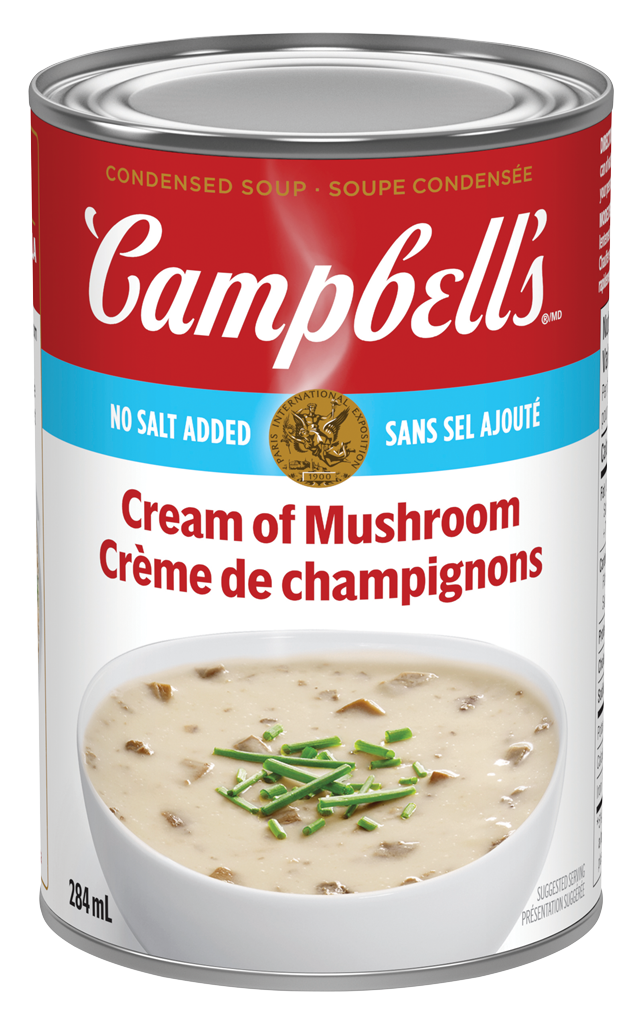 Campbell’s® Condensed No Salt Added Cream of Mushroom Soup
