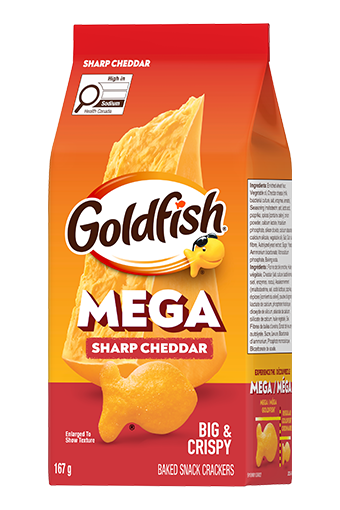 Goldfish Mega Bites Sharp Cheddar